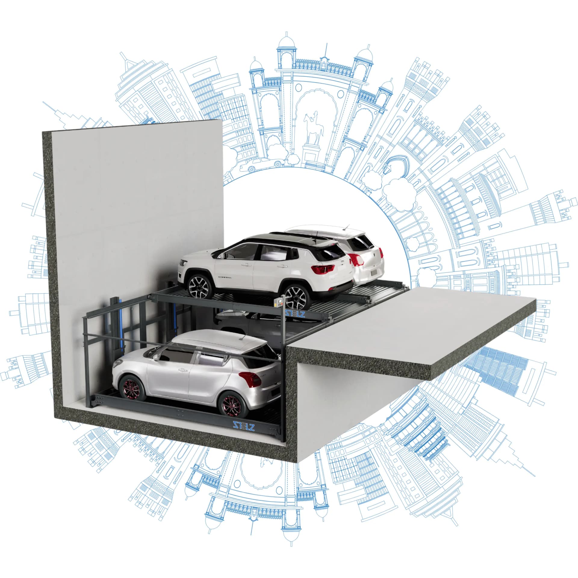 2 Pit Puzzle Parking System